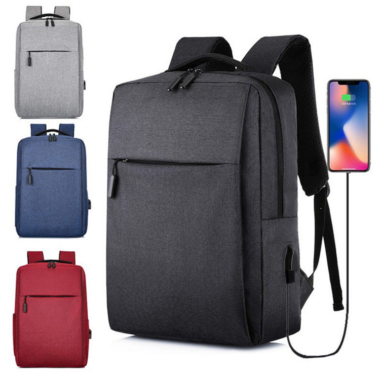 Wholesale custom cross-border USB backpack men and women fashion simple business casual backpack travel computer backpack