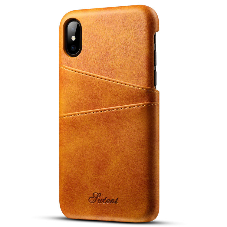 New application iphoneXSMax mobile phone case Apple 7plus leather case Maverick pattern note9 card protection case