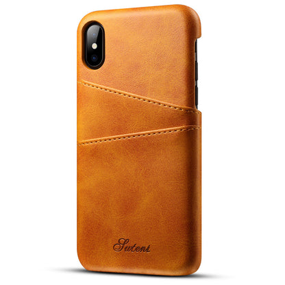 New application iphoneXSMax mobile phone case Apple 7plus leather case Maverick pattern note9 card protection case