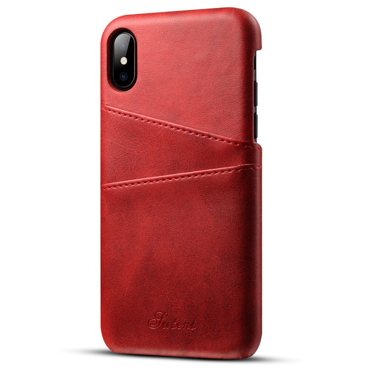 New application iphoneXSMax mobile phone case Apple 7plus leather case Maverick pattern note9 card protection case