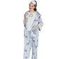 Bu Nai winter new hooded deer double law back printing cut flower two-piece pajamas ladies Korean casual home service