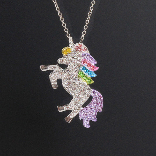 jewelry unicorn Unicorn necklace Color pony pendant