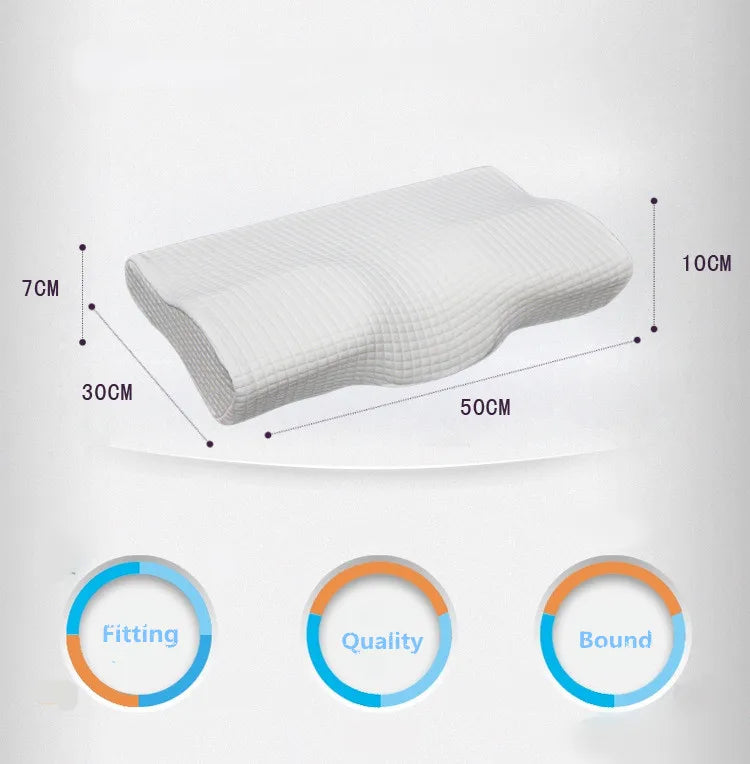 Orthopedic Latex Magnetic 50*30CM White Color Neck Pillow Slow Rebound Memory Foam Pillow Cervical Health Care Pain Release