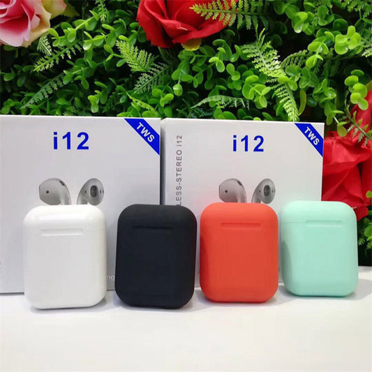 I12 Bluetooth Headset tws Wireless Bluetooth Headset 5.0 Touch Bluetooth Headset Sports Bluetooth Headset