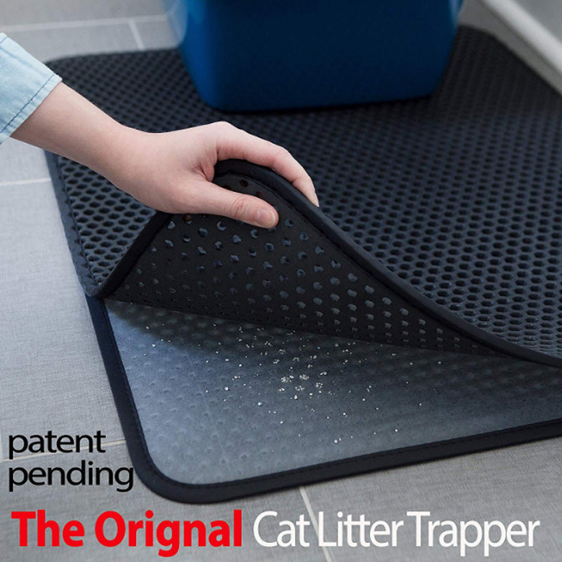 Waterproof Pet Cat Litter Mat EVA Double Layer Cat Litter Trapping Pet Litter Cat Mat Clean Pad  Products For Cats Accessories