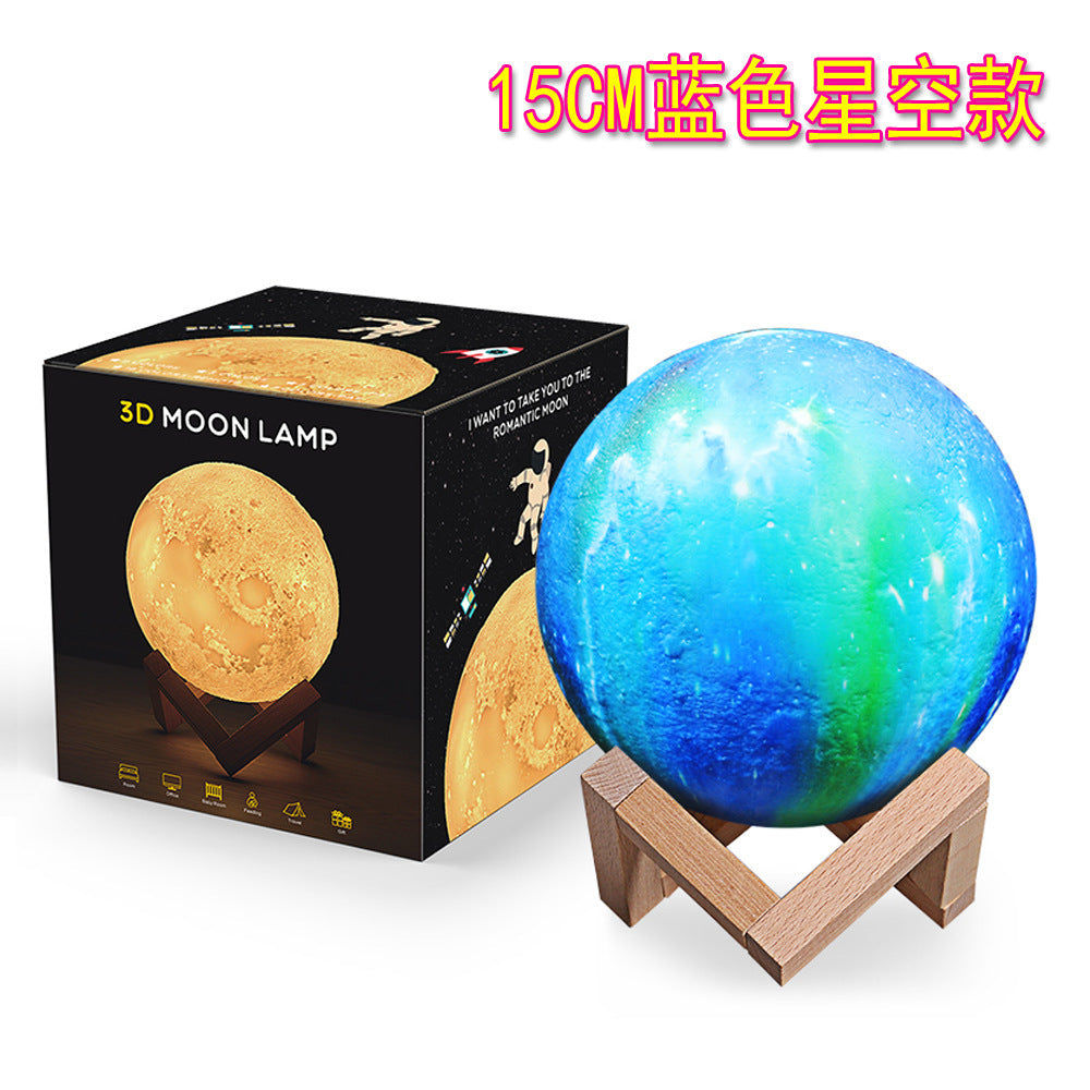 Cross-border explosions patted lights moon lights painted starry moonlight lamp bedside table lamp led night light creative gifts