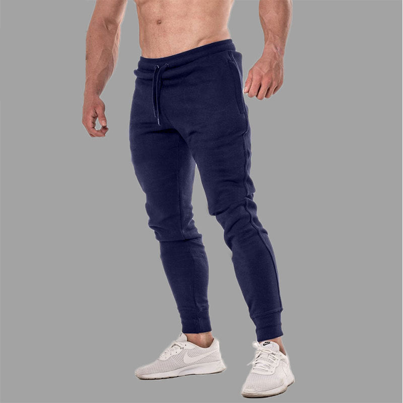 Slim-fit sports pants men Europe and the United States running fitness football feet casual trousers Tether tight training pants male