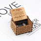Wooden music box hand shake you are my sunshine creative wooden crafts music box classical engraving can be customized
