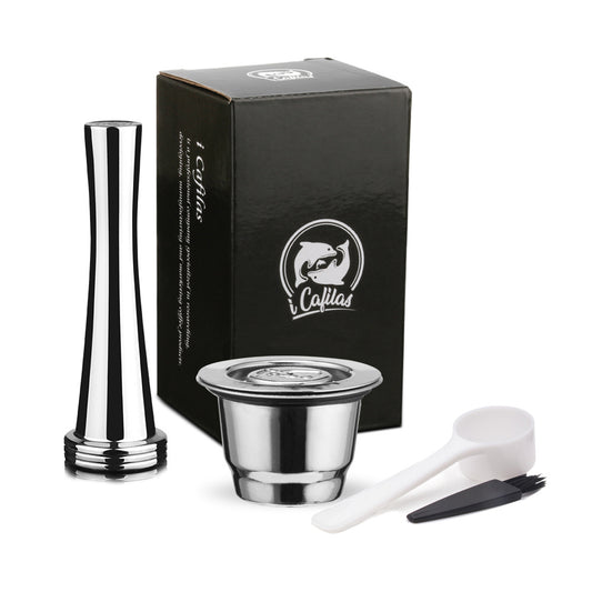 Press hammer set stainless steel coffee capsule shell repeated circulation metal Nespresso solid powder device