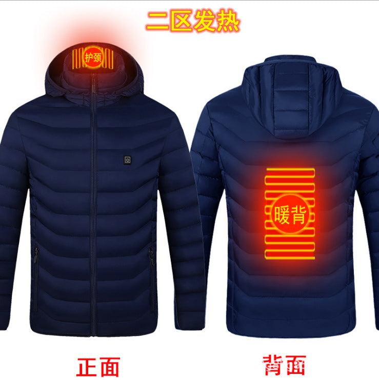 Heating clothing 2021 new winter light and thin heating cotton jacket men's electric heating vest USB constant temperature heating clothing