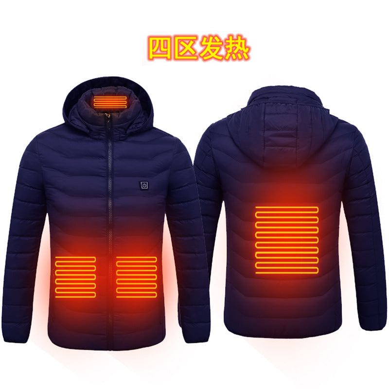 Heating clothing 2021 new winter light and thin heating cotton jacket men's electric heating vest USB constant temperature heating clothing