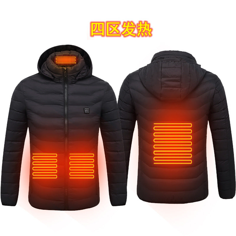 Heating clothing 2021 new winter light and thin heating cotton jacket men's electric heating vest USB constant temperature heating clothing