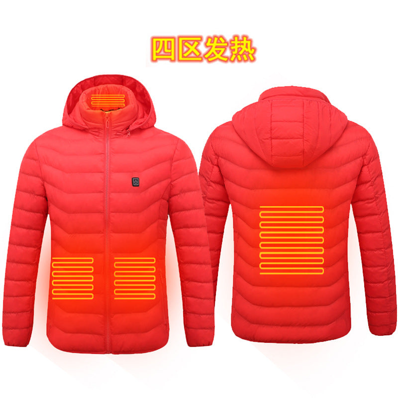 Heating clothing 2021 new winter light and thin heating cotton jacket men's electric heating vest USB constant temperature heating clothing