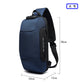 ozuko new chest bag usb anti-theft men's chest bag Korean casual men's shoulder bag waterproof Oxford cloth chest bag