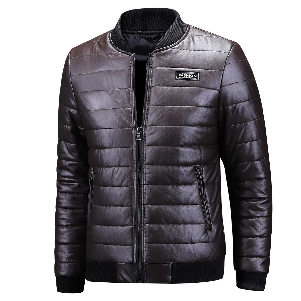 Large Size 2018 Winter Men's Warm Leather Jacket Cross Border PU Large Size Leather Jacket Amazon