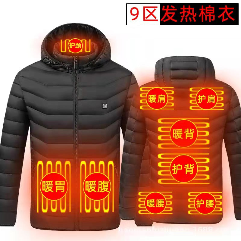 Heating clothing 2021 new winter light and thin heating cotton jacket men's electric heating vest USB constant temperature heating clothing