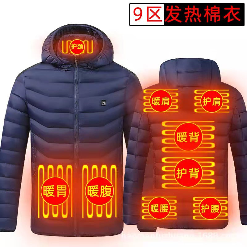 Heating clothing 2021 new winter light and thin heating cotton jacket men's electric heating vest USB constant temperature heating clothing