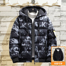 Lan Junsheng Delong's new large size hooded double-sided padded jacket thickened warm winter jacket cotton padded jacket 50011165