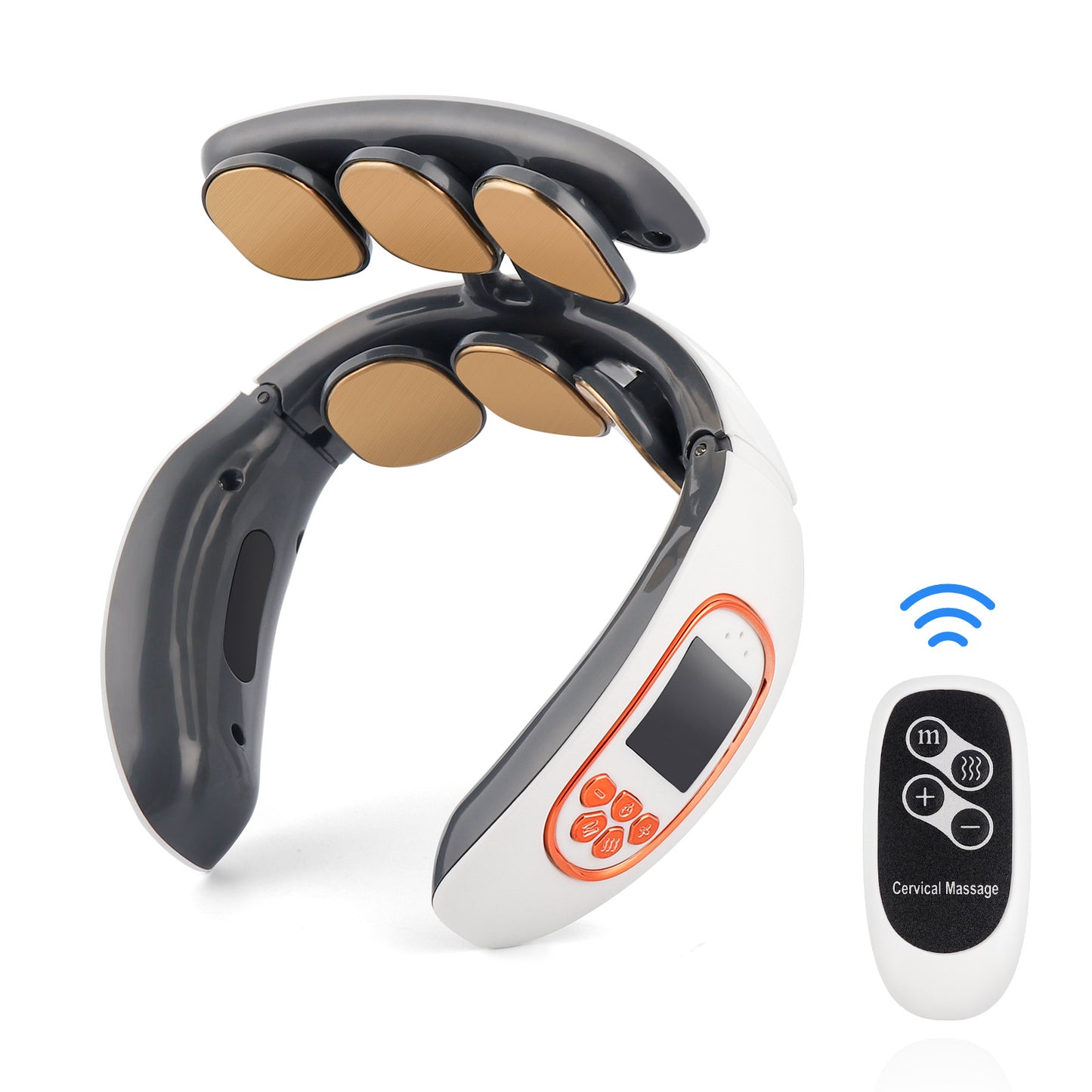 Cross-border new multi-functional neck protector 6 heads physiotherapy shoulder neck massager electric pulse cervical spine massager