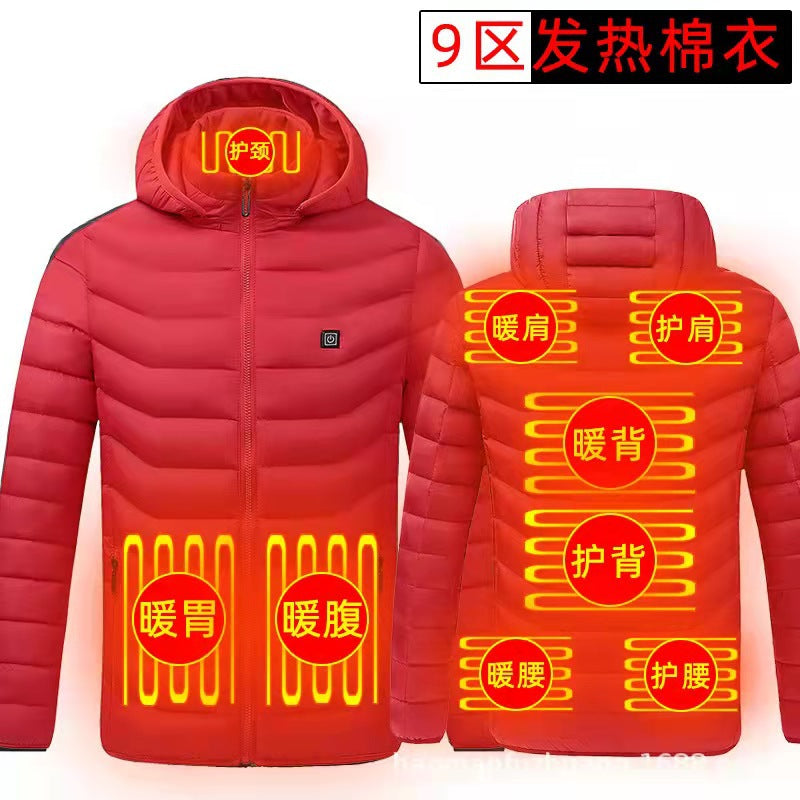 Heating clothing 2021 new winter light and thin heating cotton jacket men's electric heating vest USB constant temperature heating clothing